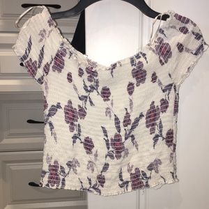 Off the shoulder kendall and Kylie shirt